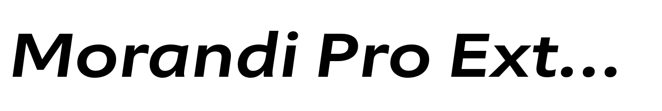 Morandi Pro Extended SemiBold Italic